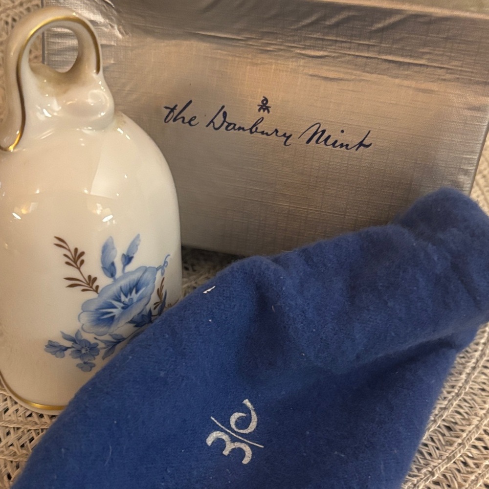 Danbury Mint White and Blue Floral Bell